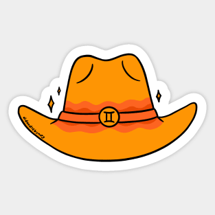 Gemini Cowboy Hat Sticker